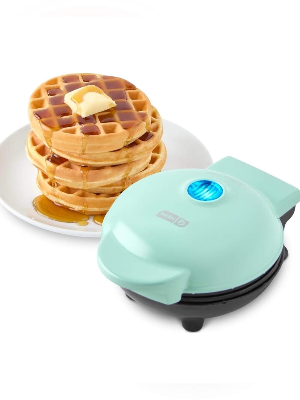 DASH / Mini Waffle Maker / Mint Teal / New in Box / Kitchen Home Waffles